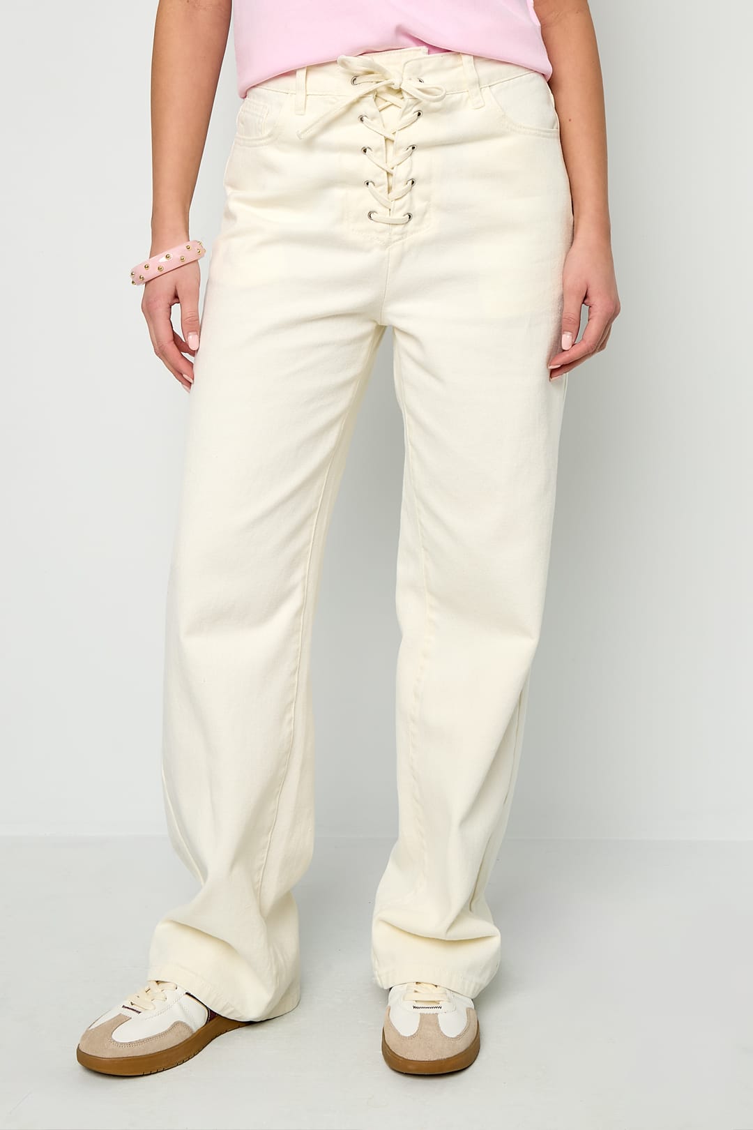 Tie Detail Denim Jeans Eloise Closet