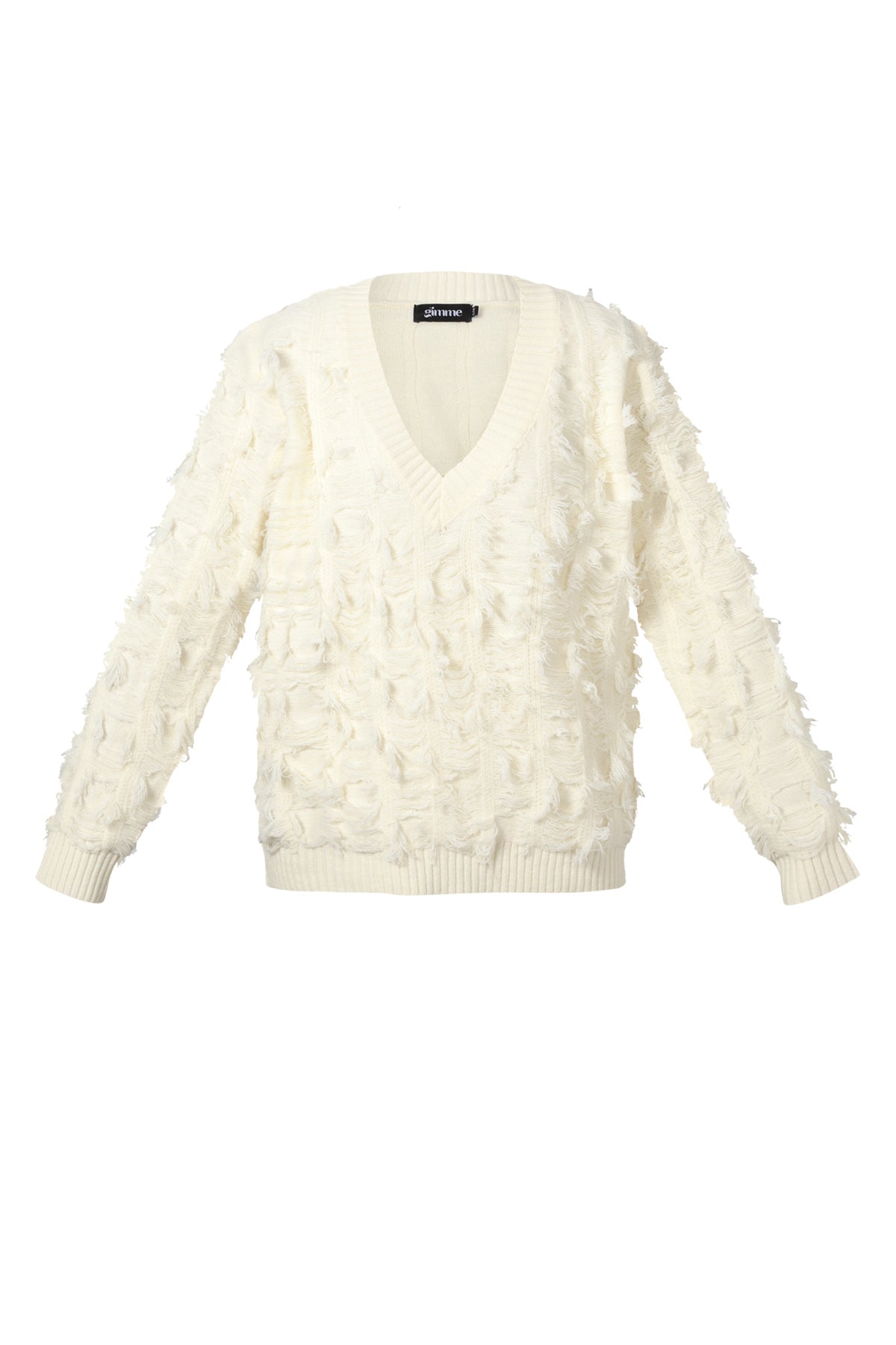 Fringe Touch V-Neck Sweater Eloise Closet