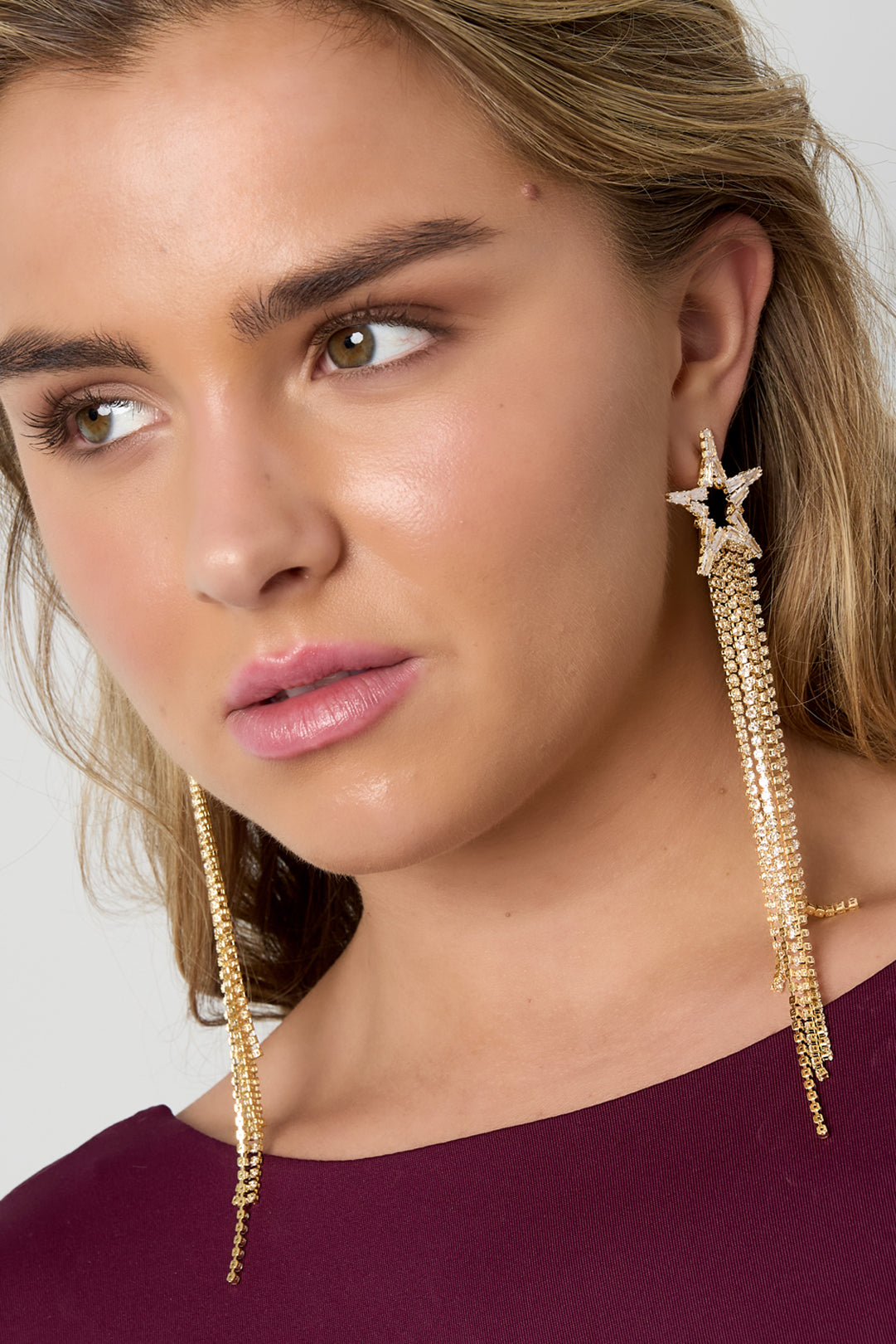 Copper Dangle Earrings Star Elegant Christmas Luxurious Series Women's jewelry