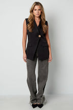 Eloise Closet Golden Edge Sleeveless Blazer
