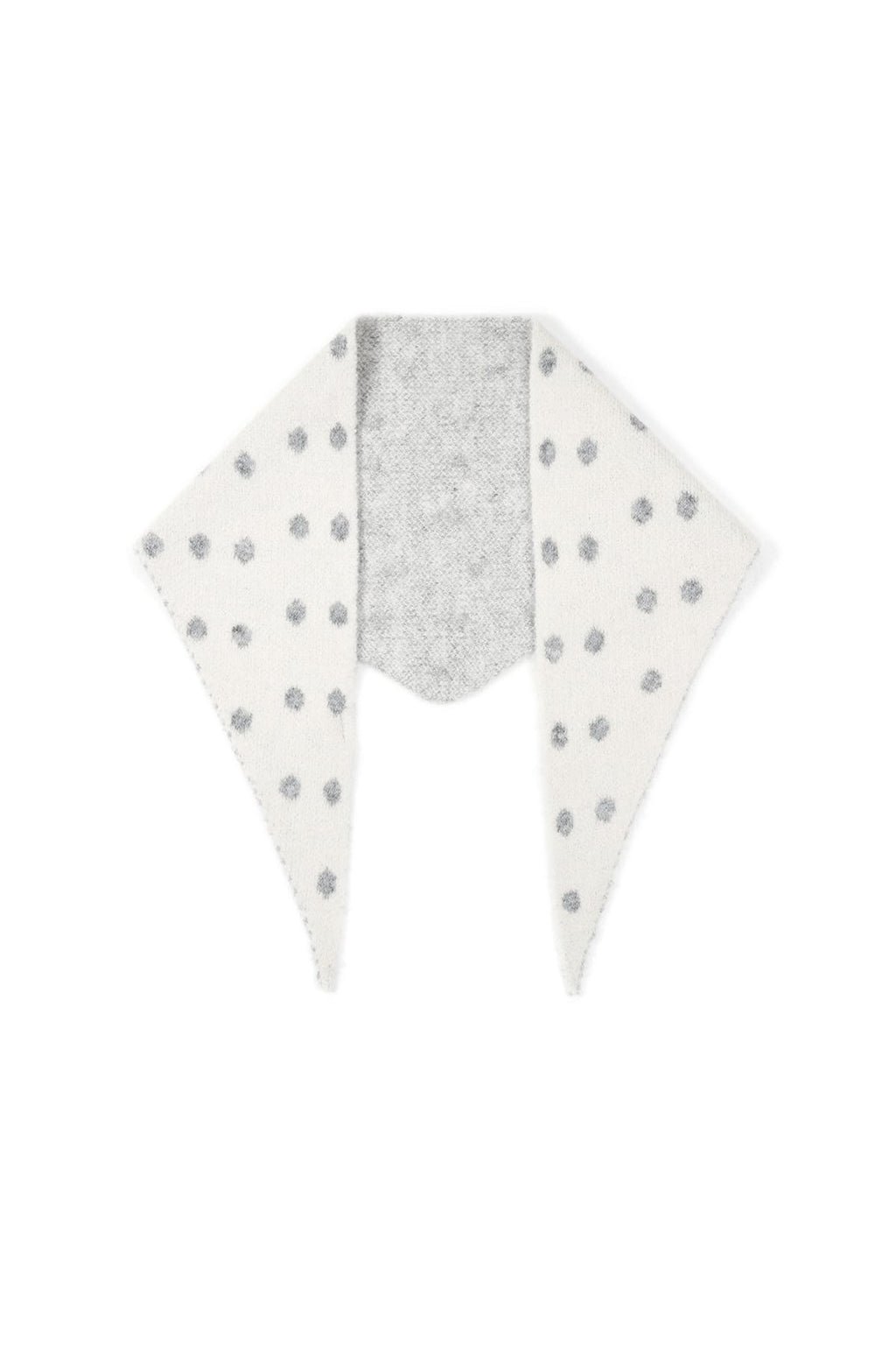 Bold Polka Dot Triangle Scarf – Effortless French Flair
