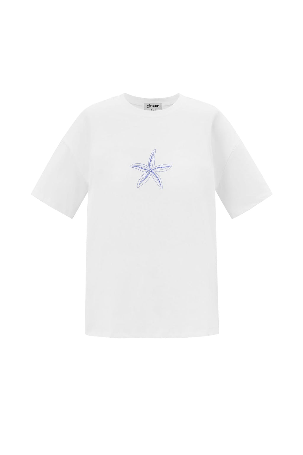 Starfish Embroidered  Cotton T-Shirt Eloise Closet