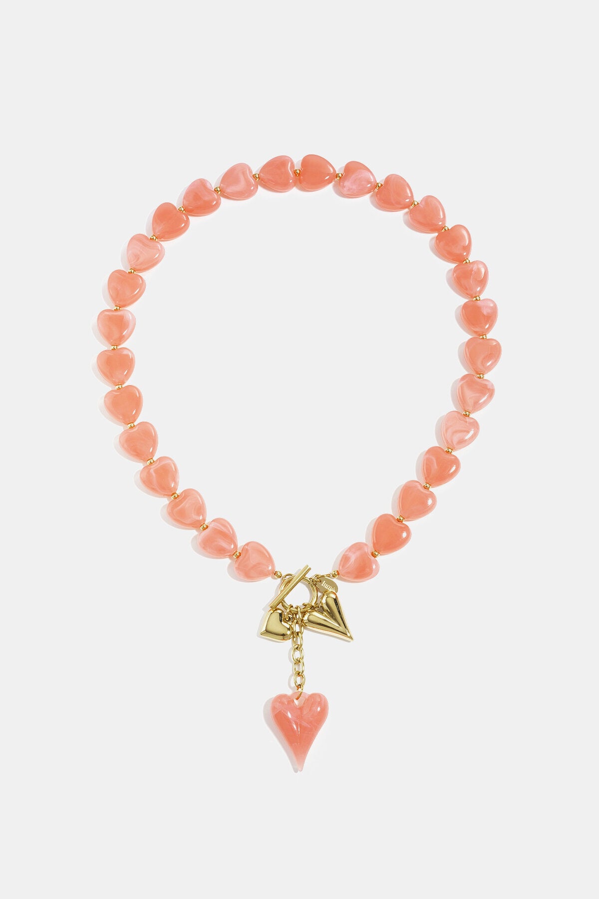 Heart Charm Bead Necklace Eloise Closet Jewelry