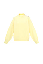Knitted Polyester Fiber Women's Turtleneck Sweater Casual Solid Color