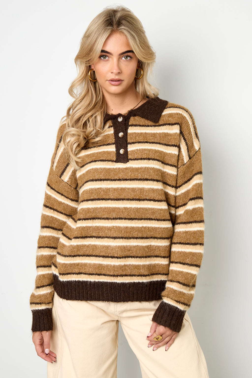 Eloise Closet Striped Knitted Polo – The Ultimate Essential
