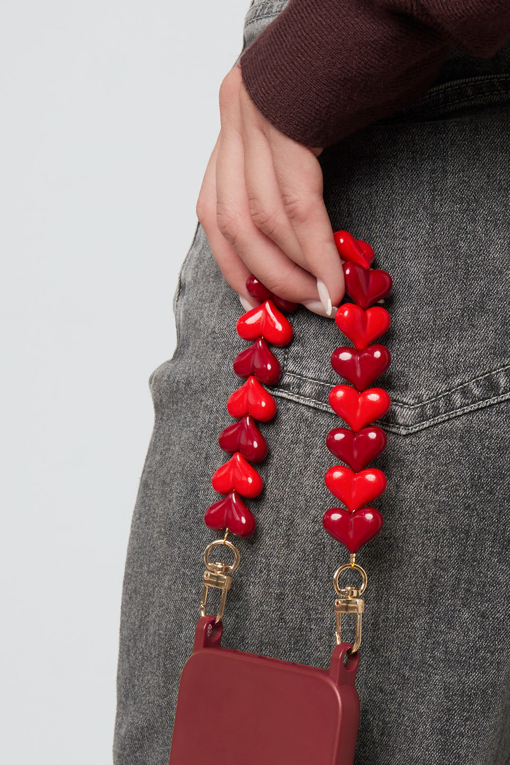 Double Heart Phone Cord Eloise Closet Jewelry