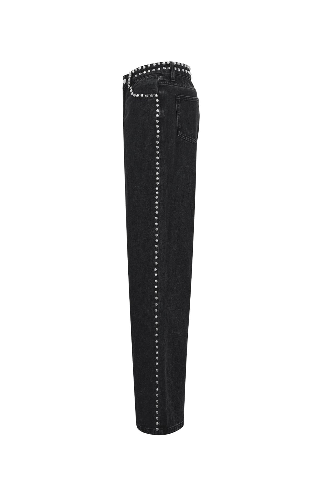 Eloise Closet Straight Leg Pants Street Solid Color Woven Cotton
