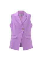 Eloise Closet Golden Edge Sleeveless Blazer