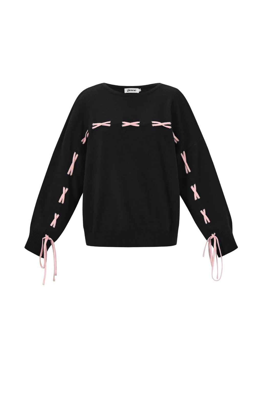 Color Clash Lace-Up Sweater Eloise Closet