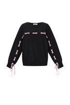 Color Clash Lace-Up Sweater Eloise Closet