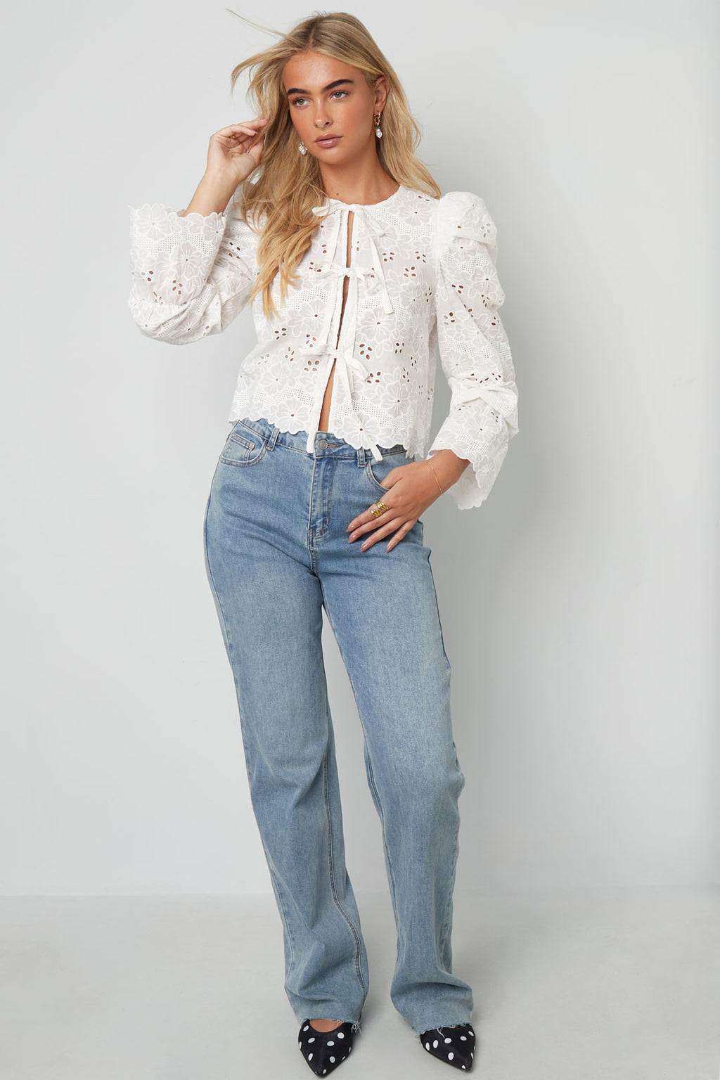 Cutout Breeze Long Sleeve Top Eloise Closet