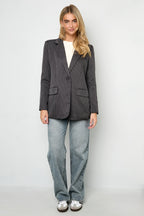 Eloise Closet Pinstripe Asym Blazer Set