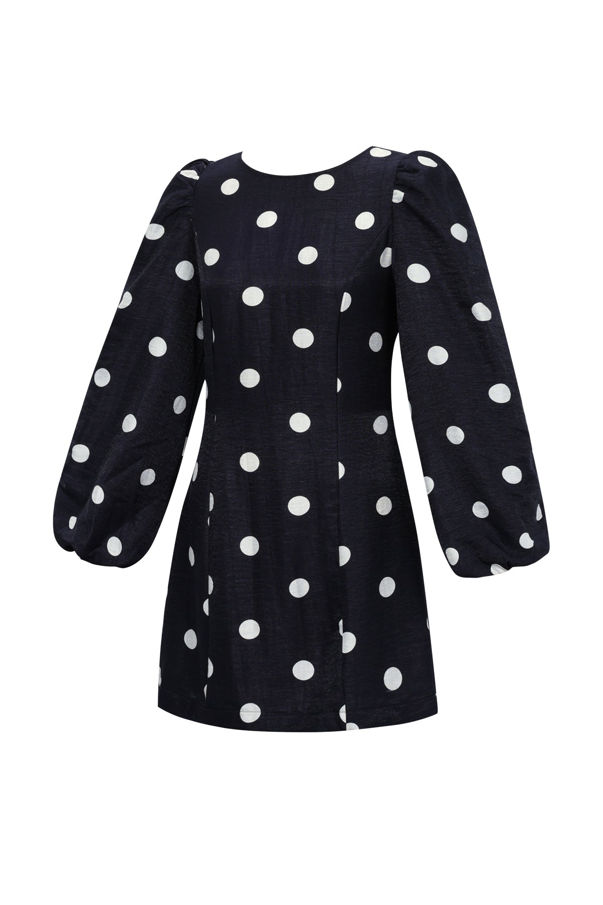 Woven Polyester Fiber Women's Mini Dress Elegant Polka Dots