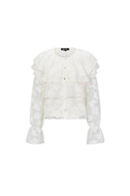 Eloise Closet Blouse Elegant Floral Print Woven Polyester Fiber