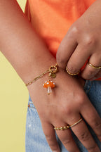 Orange Mushroom Charm Eloise Closet Jewelry