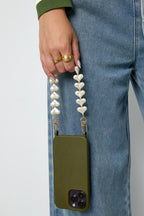 Pearled Heart Phone Cord Eloise Closet Jewelry