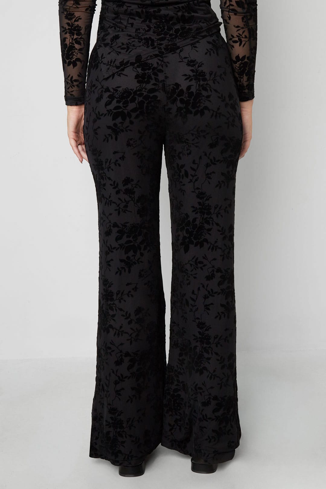 Suede Bloom Flare Pants Eloise Closet