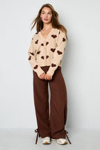 Eloise Closet Your Heart Knit Cardigan Viscose 