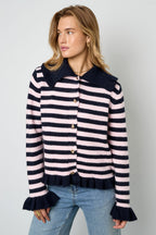Eloise Closet Striped Knit Cardigan