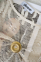 Brooch hairpin circle with striped pattern
