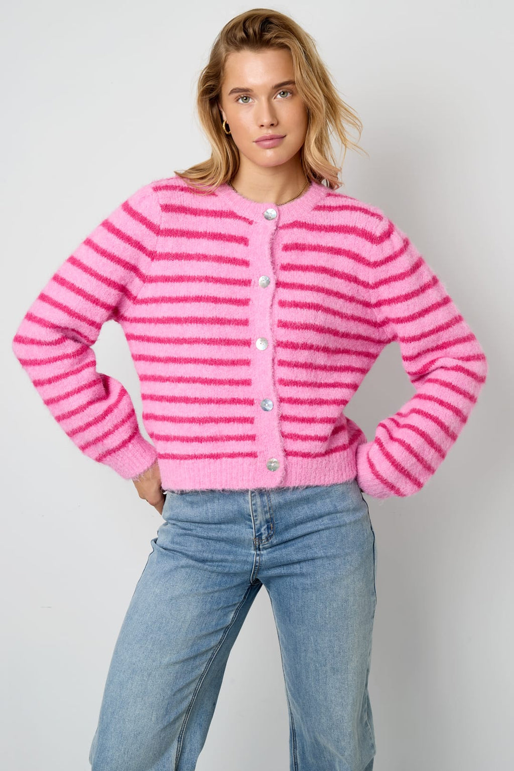 Eloise Closet Your Stripe Knit Cardigan