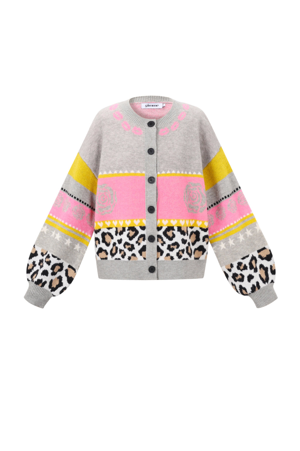 Eloise Closet Floral Print Knit Cardigan
