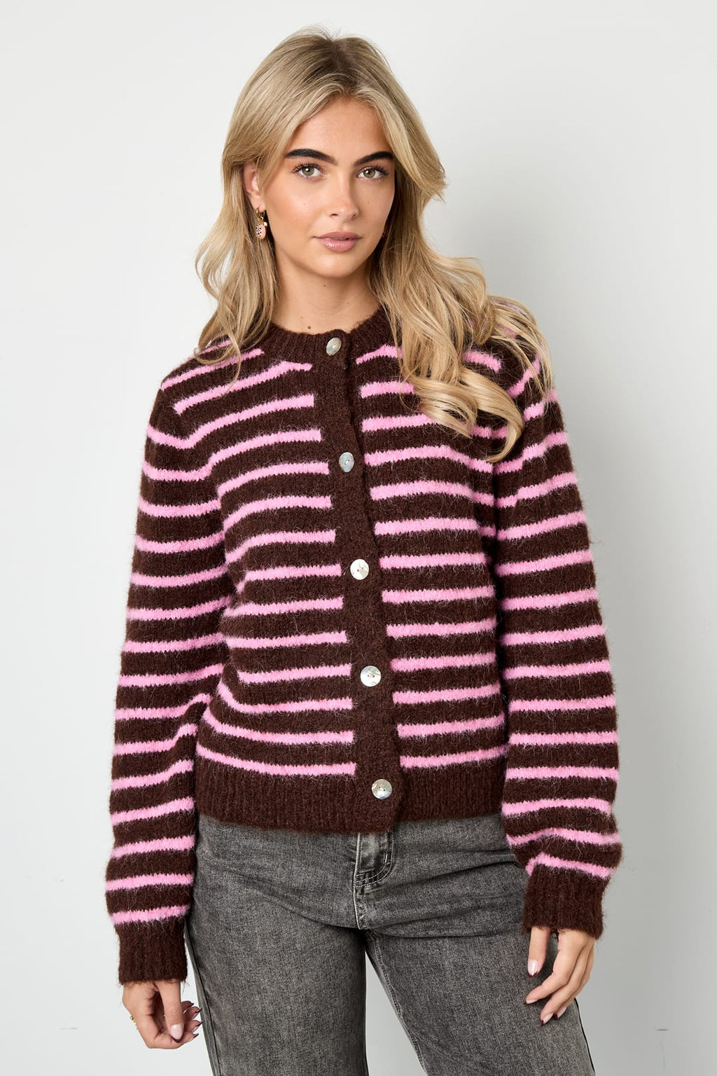 Eloise Closet Your Stripe Knit Cardigan