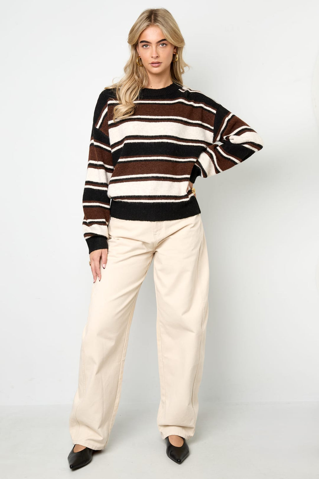 Lola Stripe Knit Sweater Eloise Closet