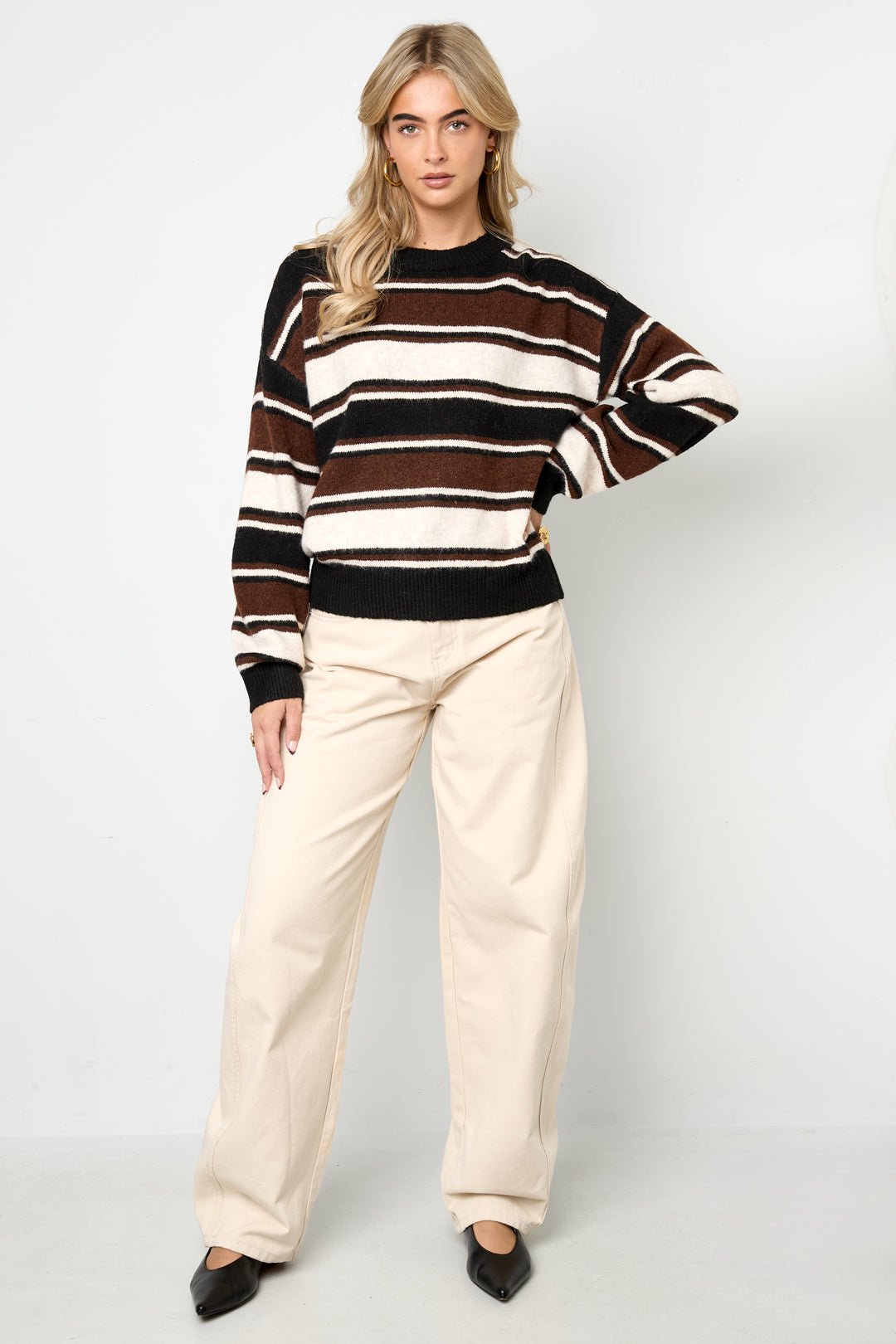 Lola Stripe Knit Sweater Eloise Closet