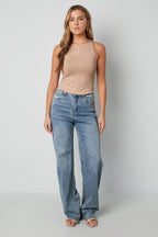 Seam Detail Sleeveless Summer Top Eloise Closet