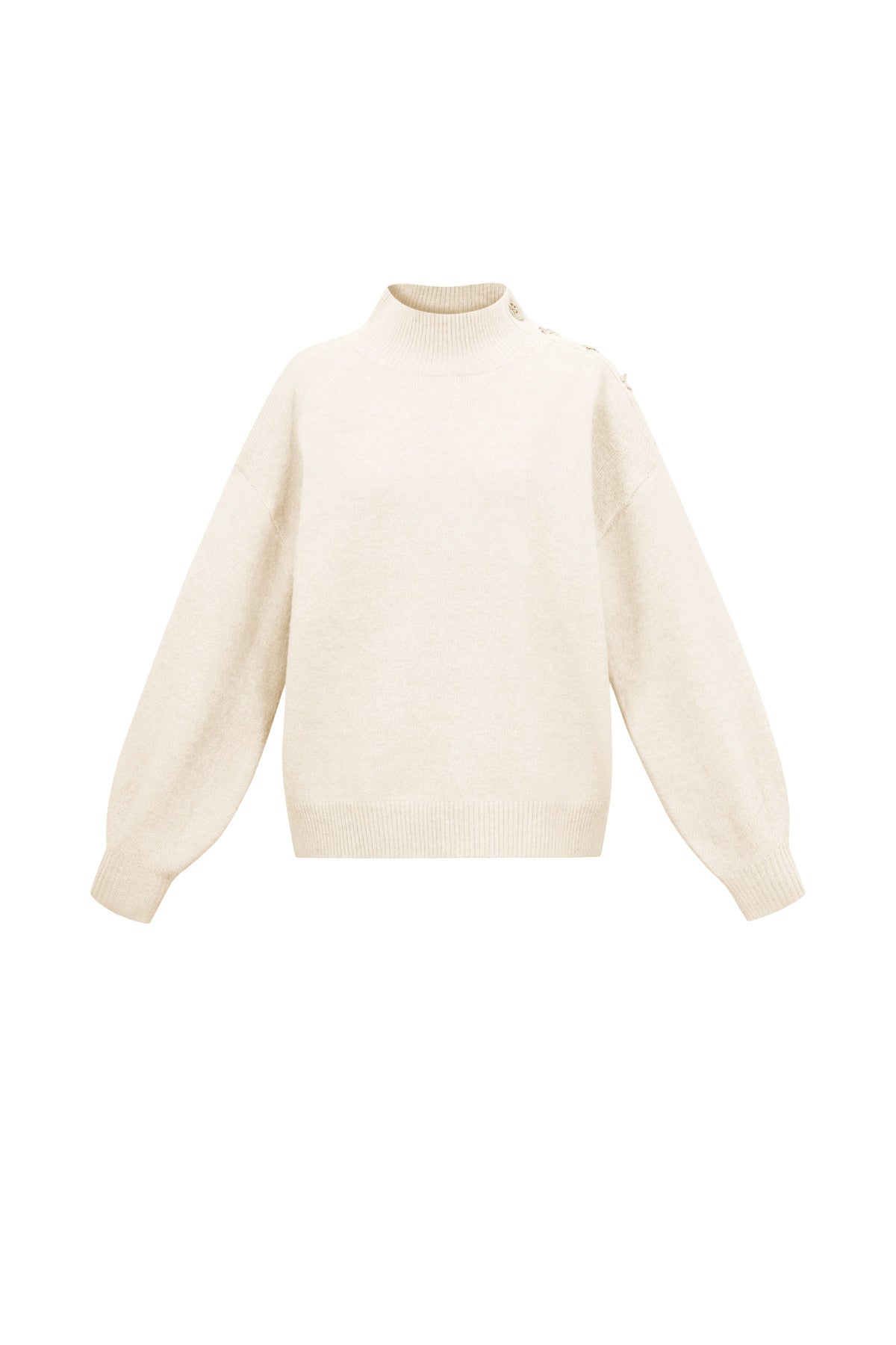 Knitted Polyester Fiber Women's Turtleneck Sweater Casual Solid Color