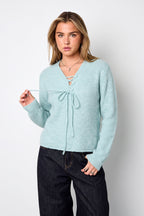 Lace Up Sweater