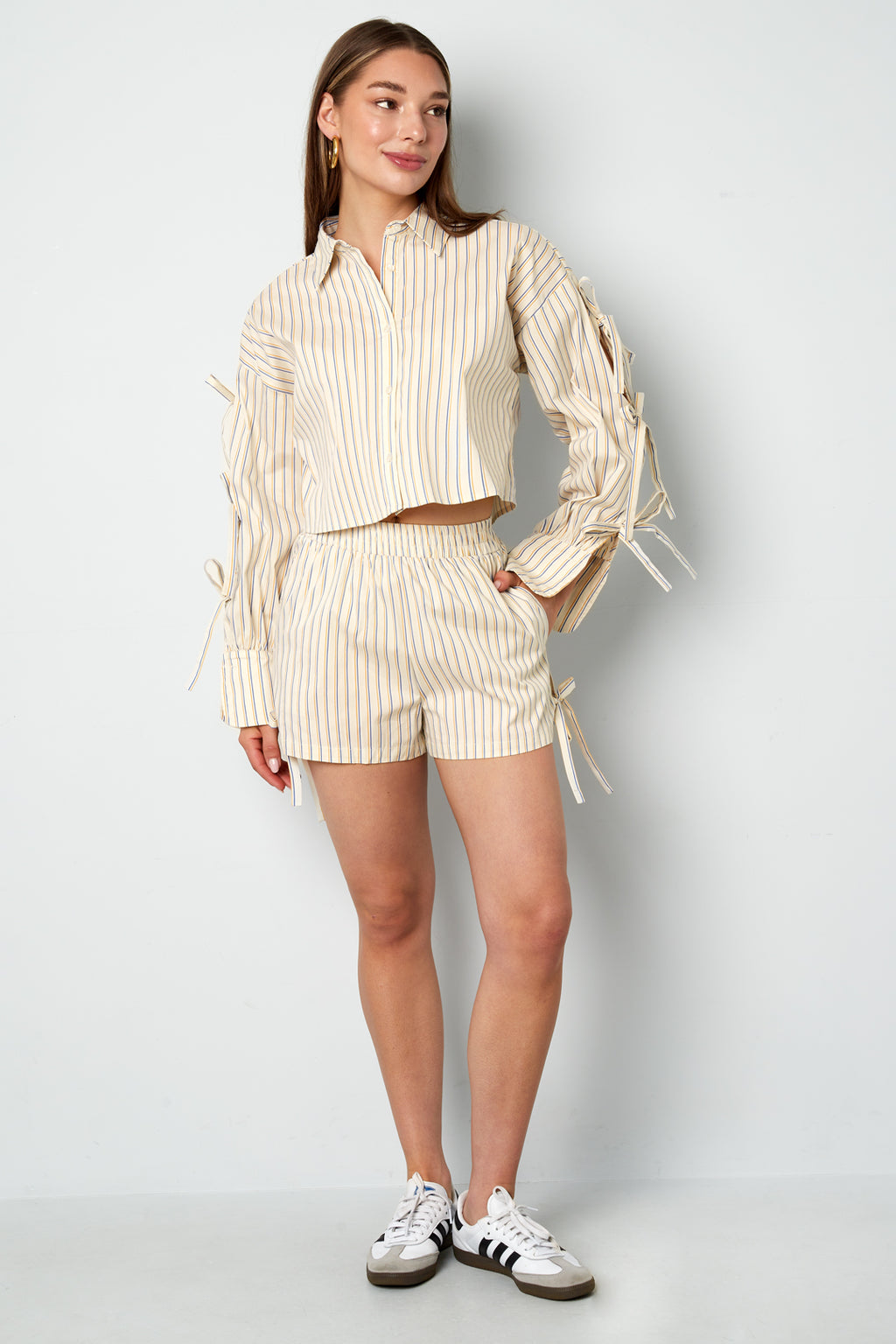 Eloise Closet Striped Cotton Tie-Up  Cotton Woven