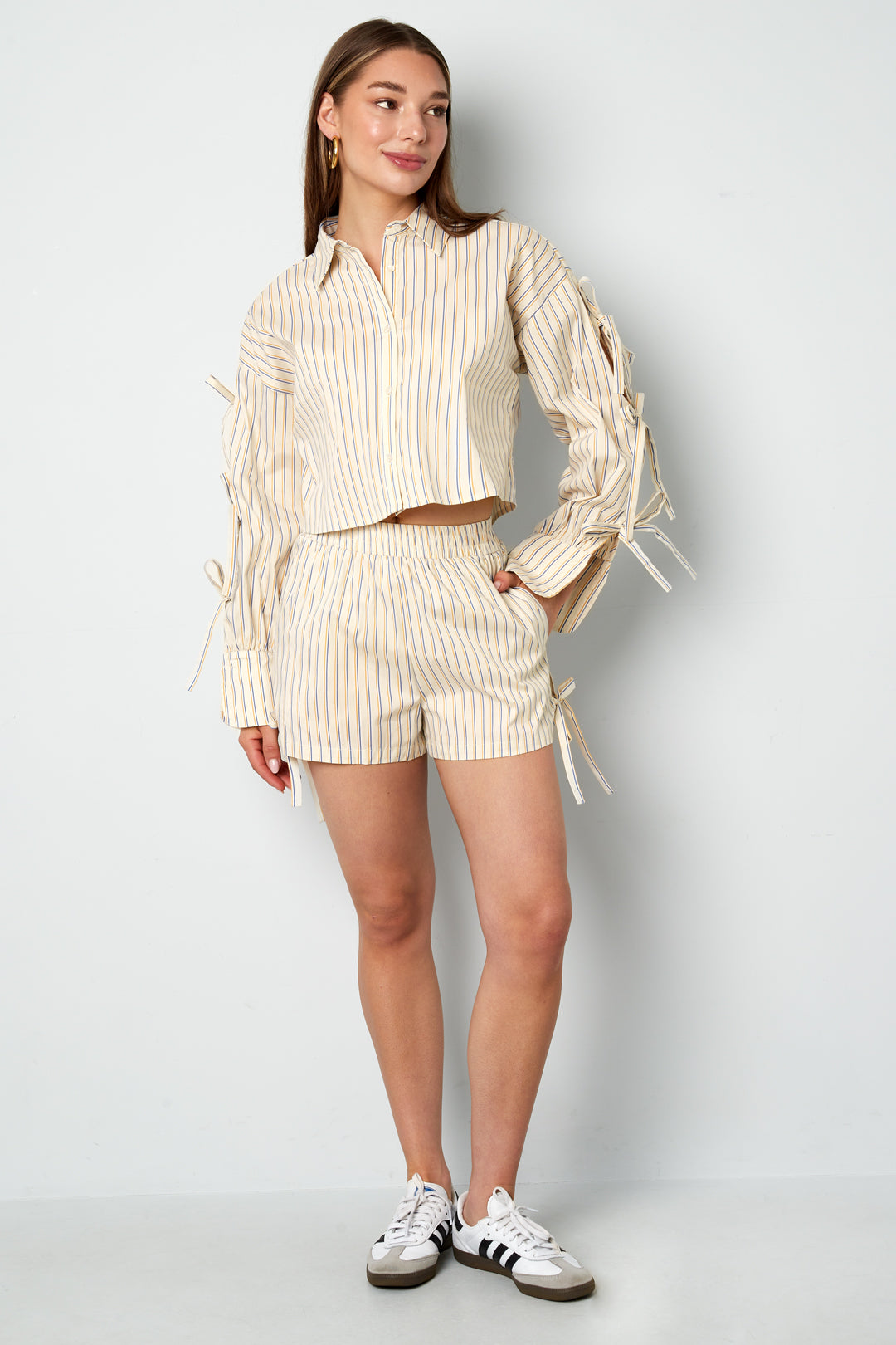 Eloise Closet Striped Cotton Tie-Up  Cotton Woven