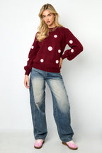 Playful Dot Knit Sweater Eloise Closet