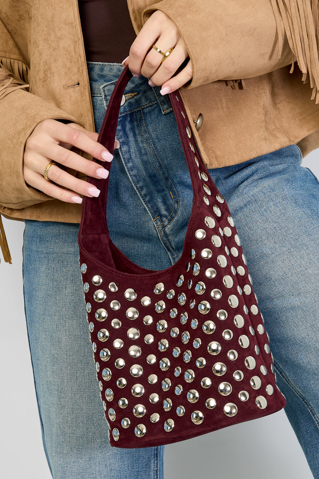 Eloise Closet Rivet Punk Shoulder Bag