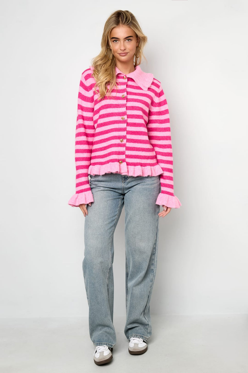 Eloise Closet Striped Knit Cardigan
