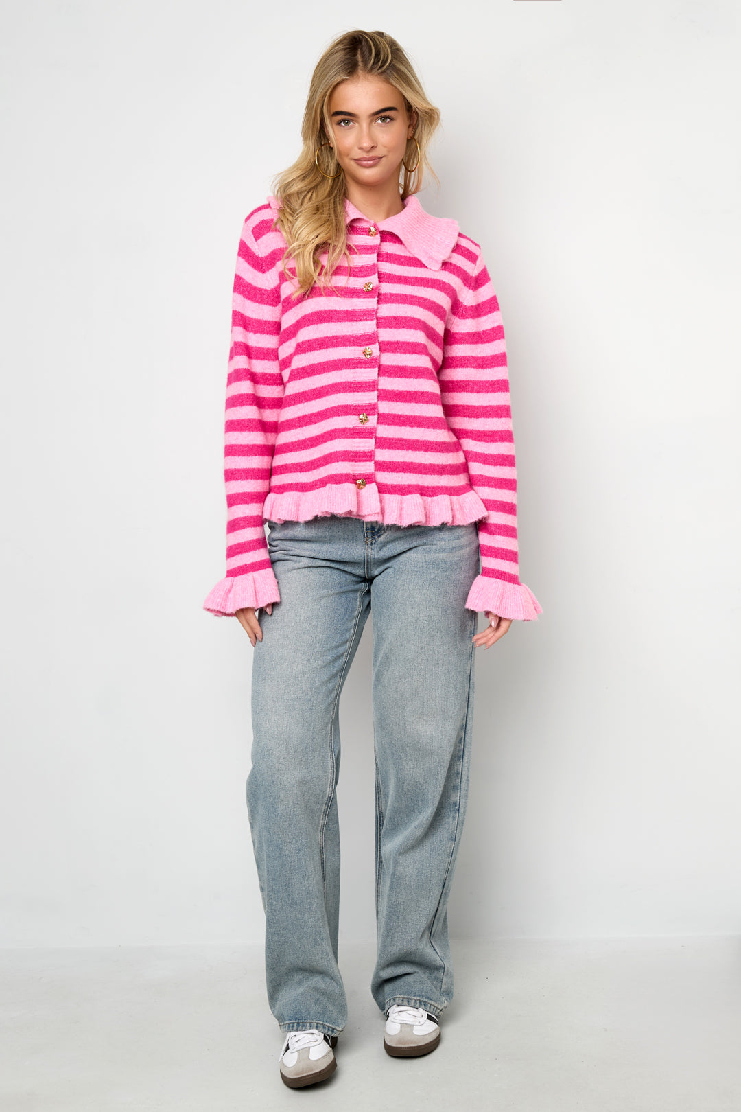 Eloise Closet Striped Knit Cardigan
