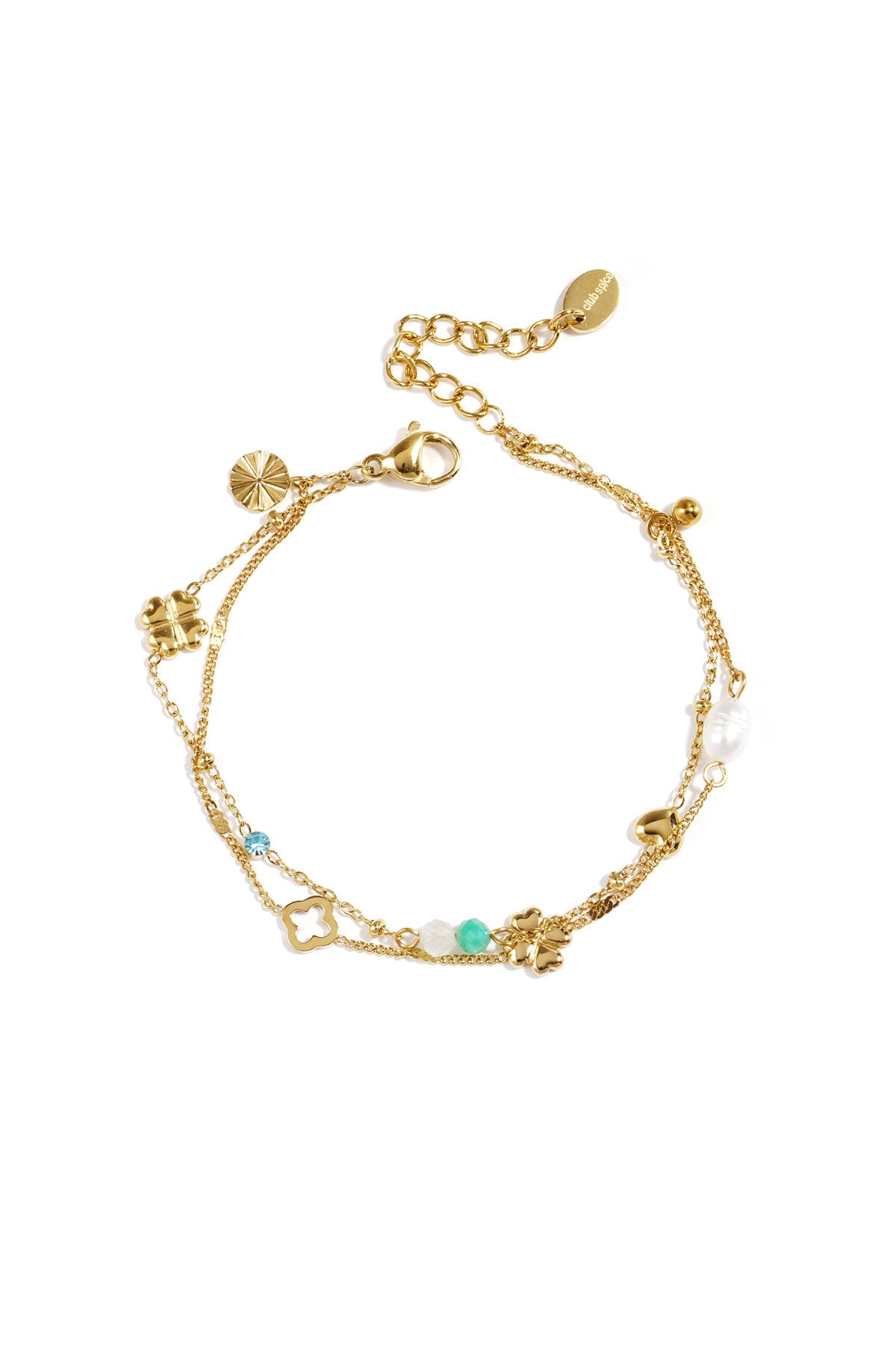 Clover Bead Charm Bracelet Eloise Closet Jewelry