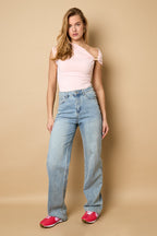 Summer Off Shoulder Top Gold Eloise Closet