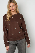 Stud Detail Knit Sweater Eloise Closet