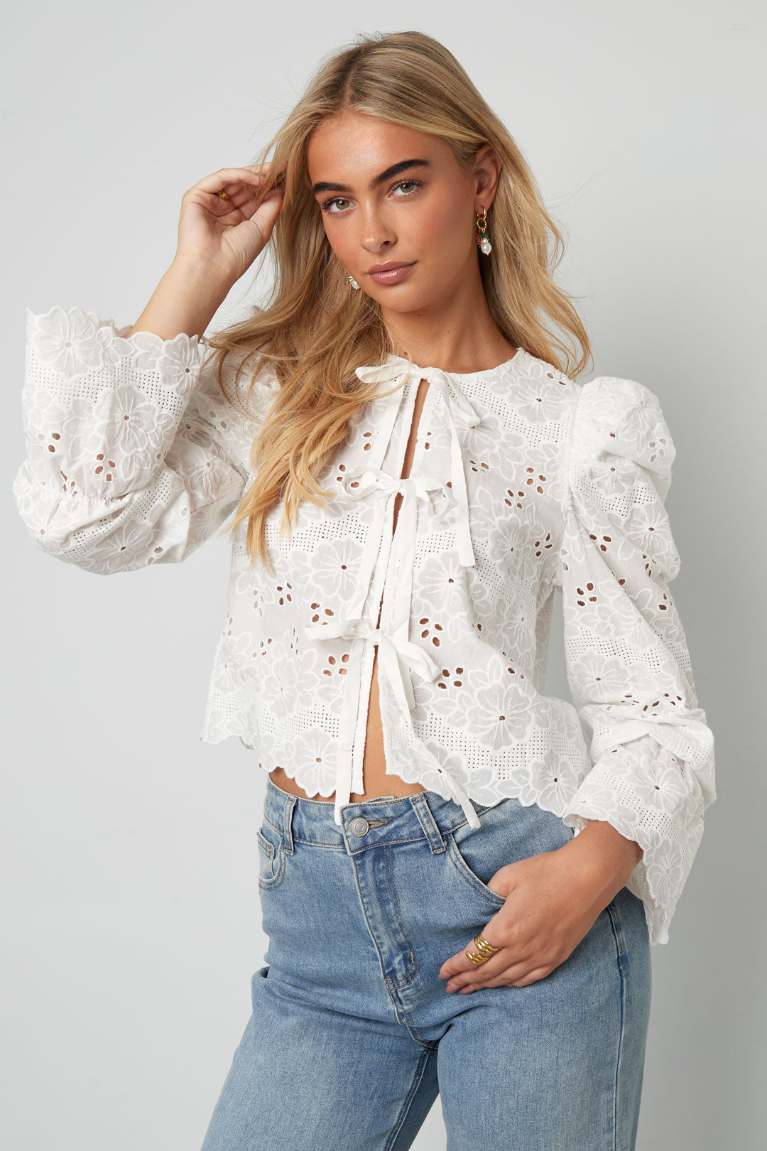 Cutout Breeze Long Sleeve Top Eloise Closet
