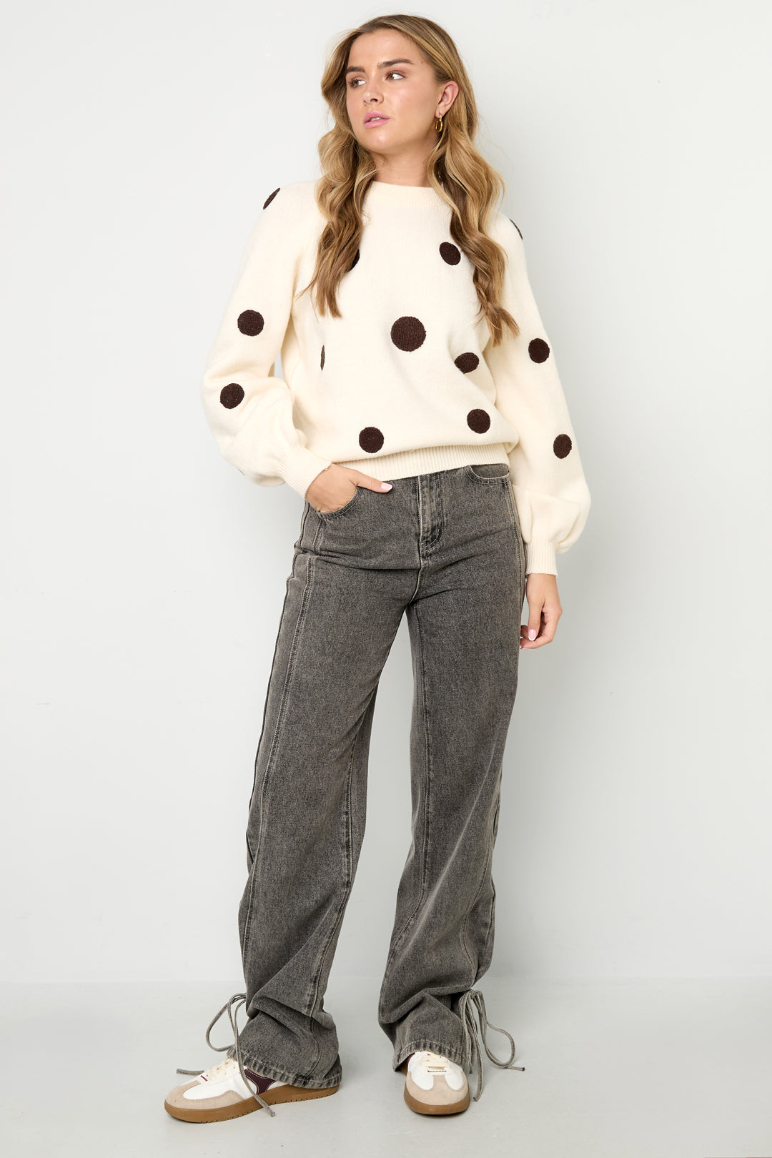 Playful Dot Knit Sweater Eloise Closet