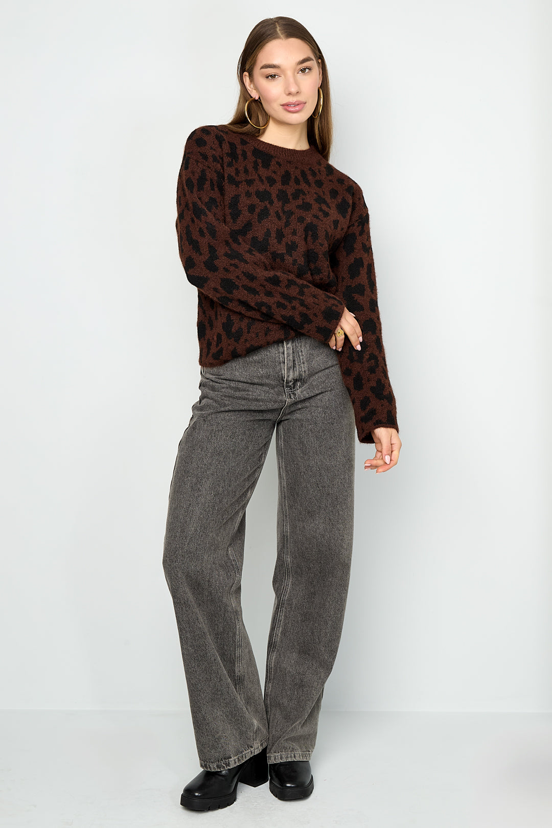 Wild Cozy Knit Sweater Eloise Closet