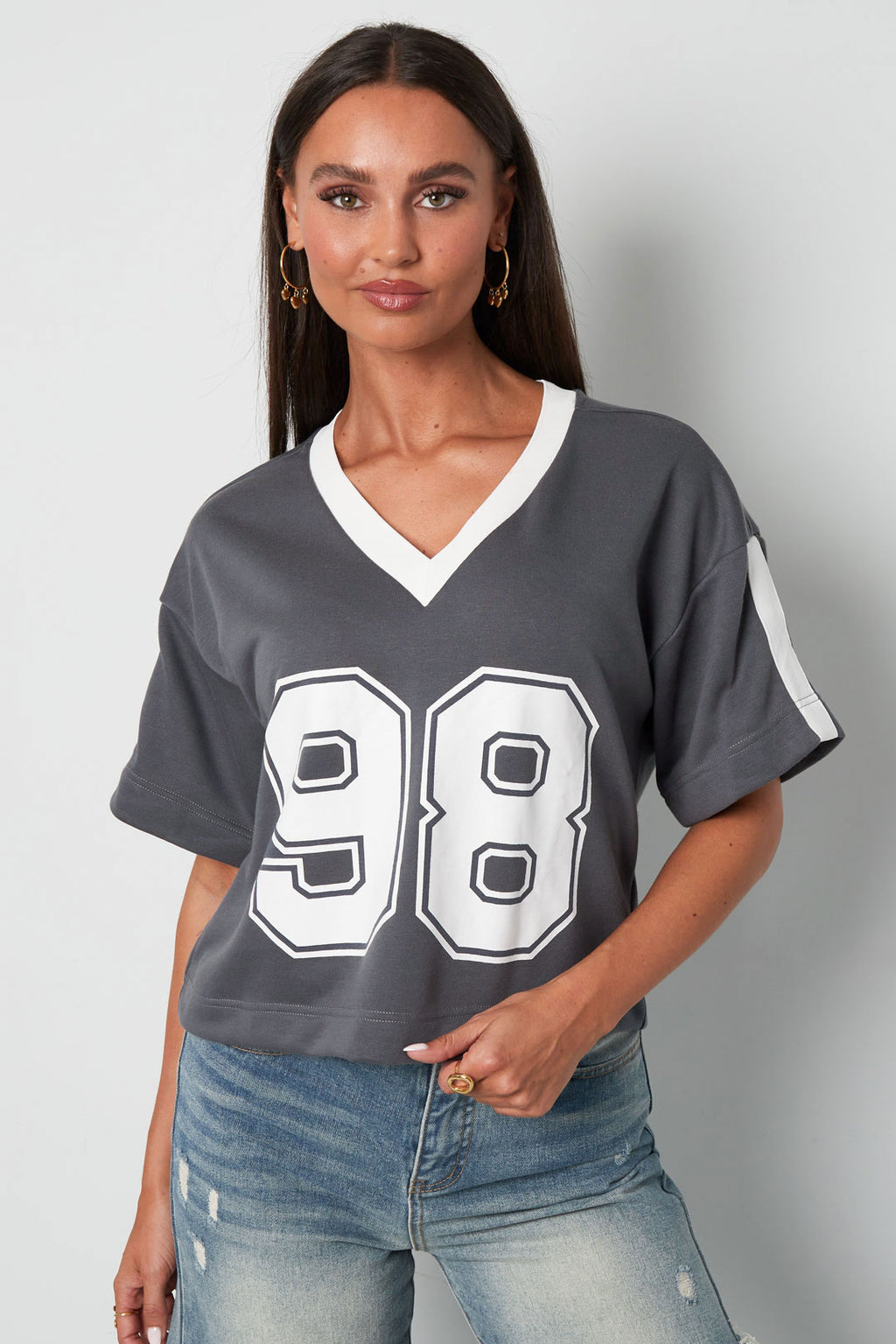 Sport Number V-Neck T-Shirt Eloise Closet