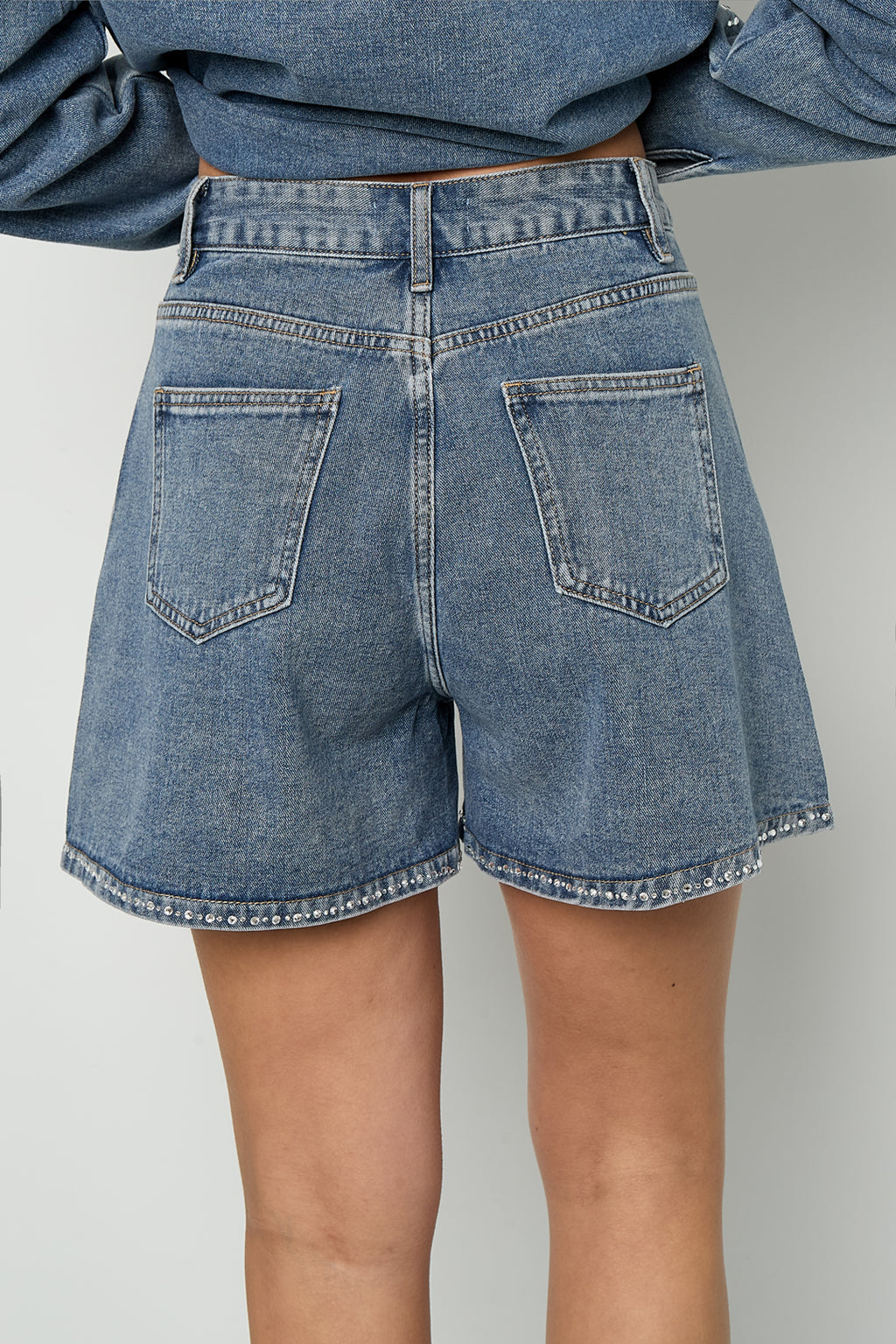 Crystal Denim Shorts Eloise Closet
