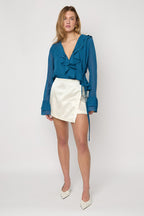 Ruffle Me Long Sleeve Top Women – Elegant Eloise Closet